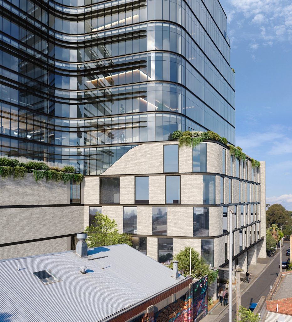 Brick podium and landscaped terraces at 525 Church Street (artist impression)