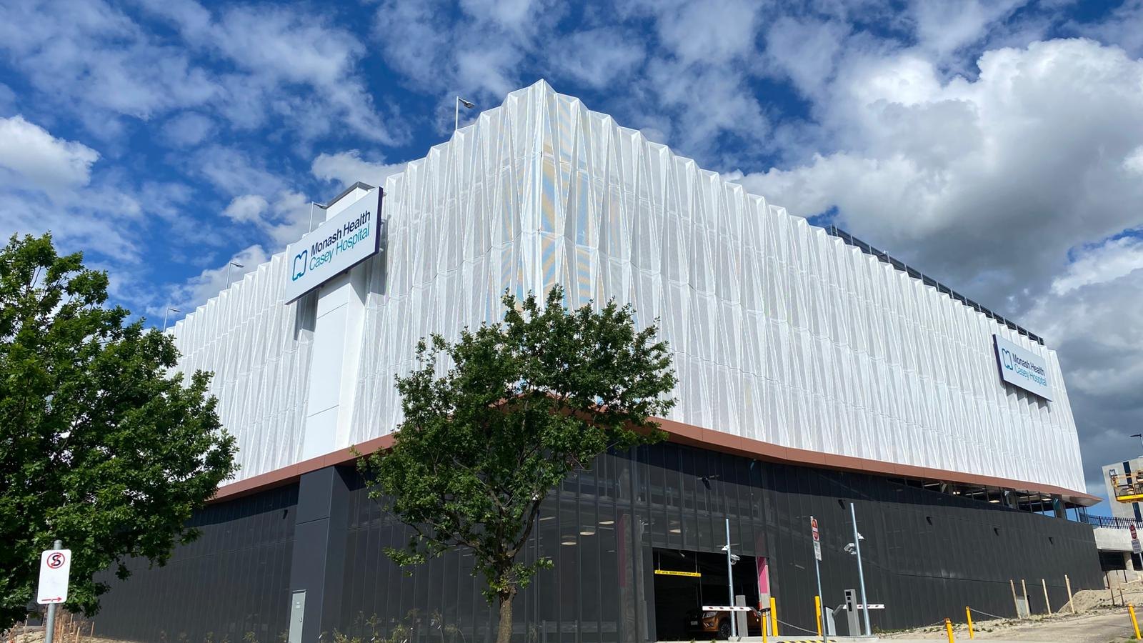 Monash Health Casey Hospital Carpark, Berwick - perforated screen facade